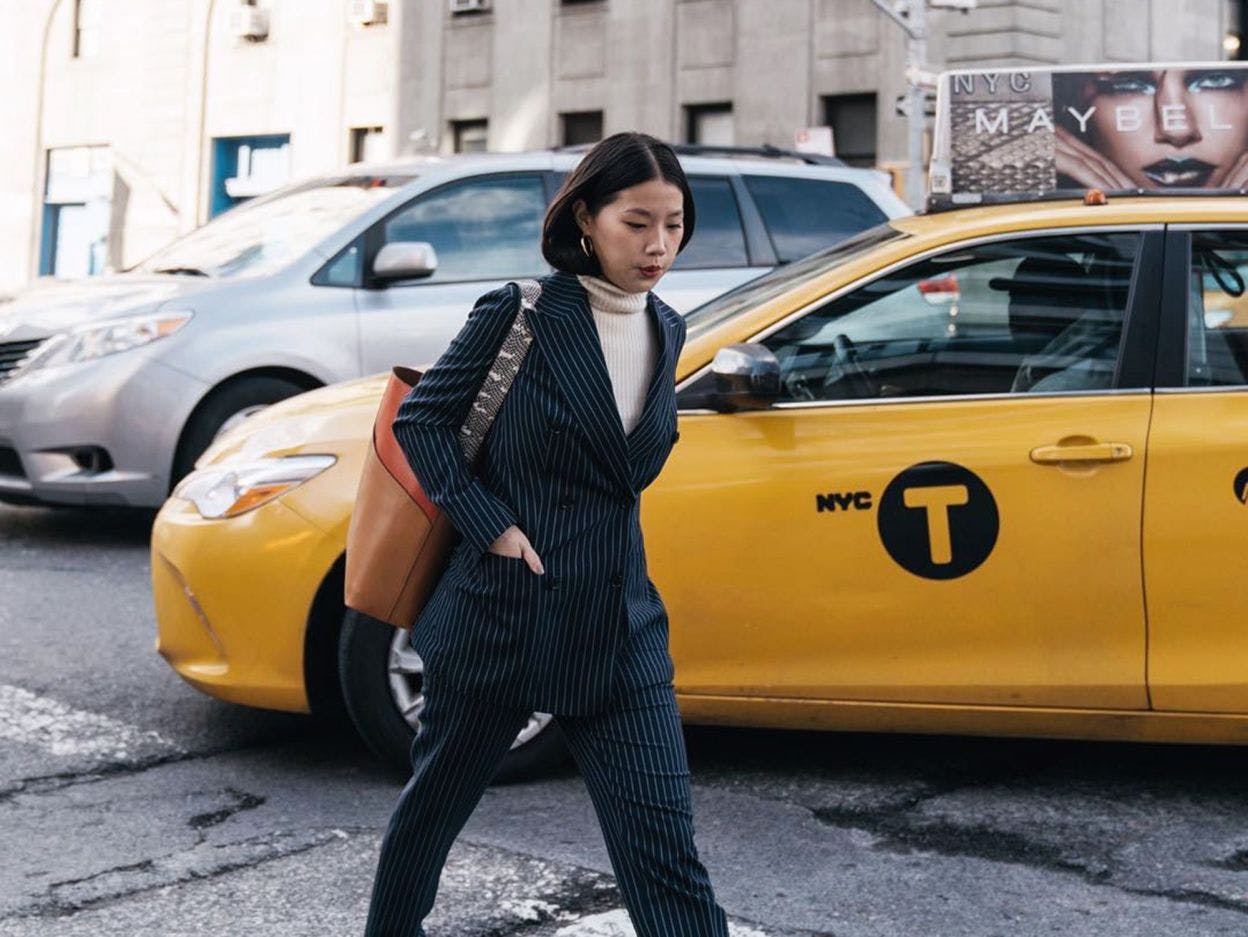 Sophia Li walking in NYC